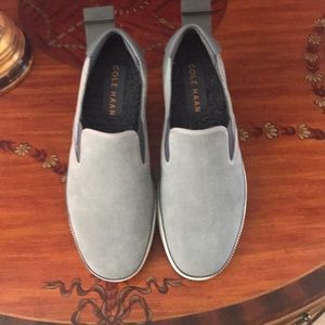 Cole Haan Men’s Nantucket Slip On Sneaker 8.5, 10 Ironstone Suede